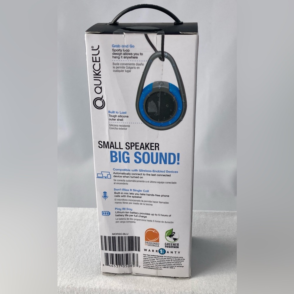 FREE OR 50% OFF W/PURCHASE - QuikCell Morso Mini Portable Wireless Speaker - Picture 2 of 6